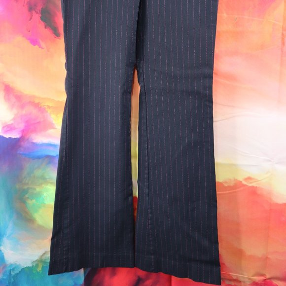 Express Black with Pink Pinstripe Pants, Size 0 - Picture 3 of 6